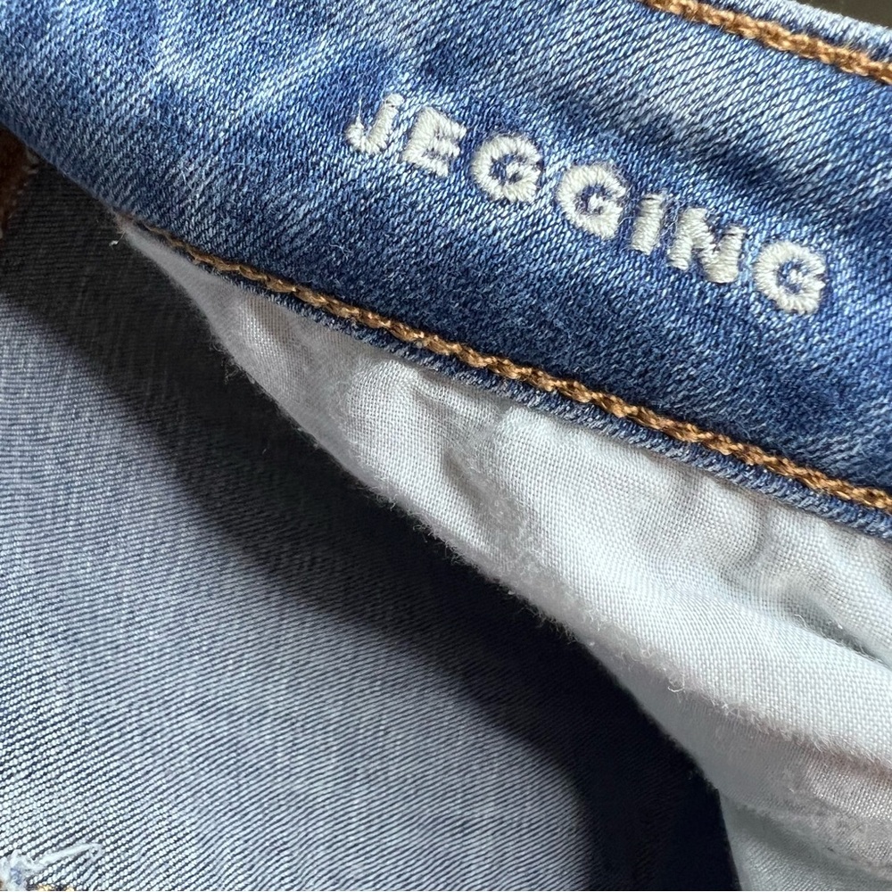 American Eagle Outfitters medium wash denim Jeggings Skinny Jeans 4 regular - Picture 4 of 5